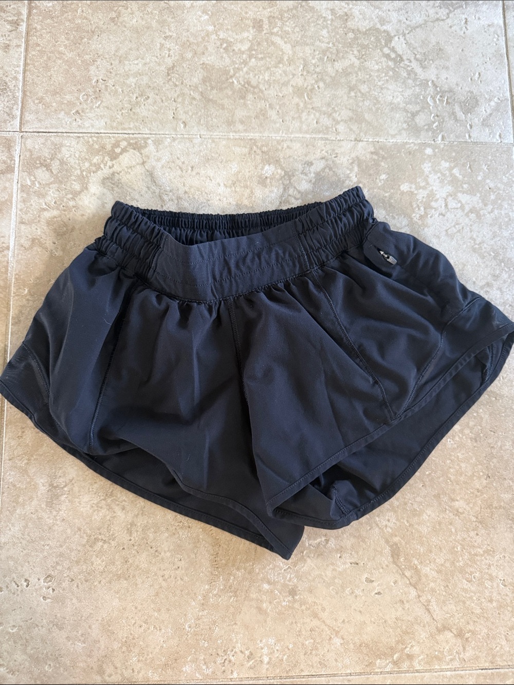 lululemon athletica Black Women's Athletic Shorts with Elastic Waistband
